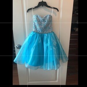 C. W. Design  Blue Sweetheart Dress